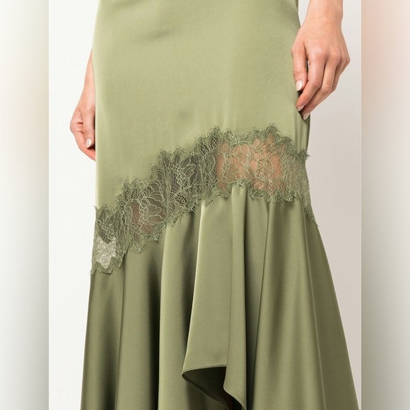 New! SACHIN + BABI x Anthropologie Candace Satin Lace Slip Dress 💚 0 and 4 NWT!! - Picture 7 of 16
